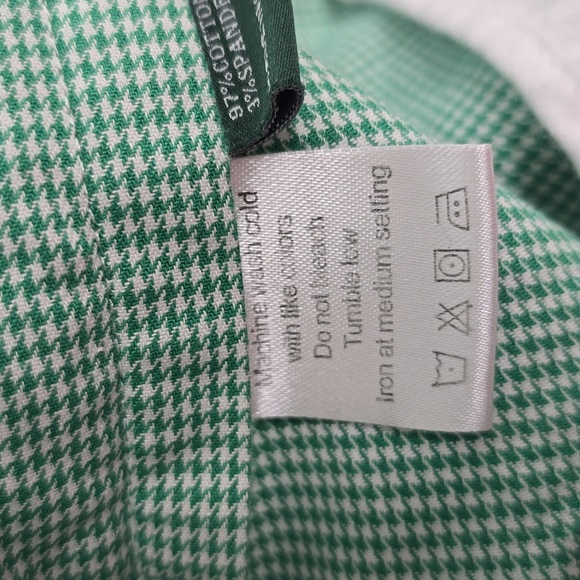 Bobby Jones Mens 38 Mint Checkered Flat Front Shorts - Picture 10 of 10